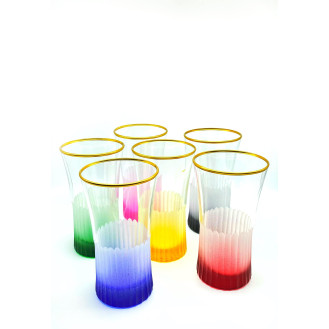 Özcam Kristal D-2046 6 Parça Karışık Renk Su Takımı