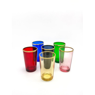 Özcam Kristal D-2301 6 Parça 6 Kişilik Renkli Kahve Yanı Su Bardağı
